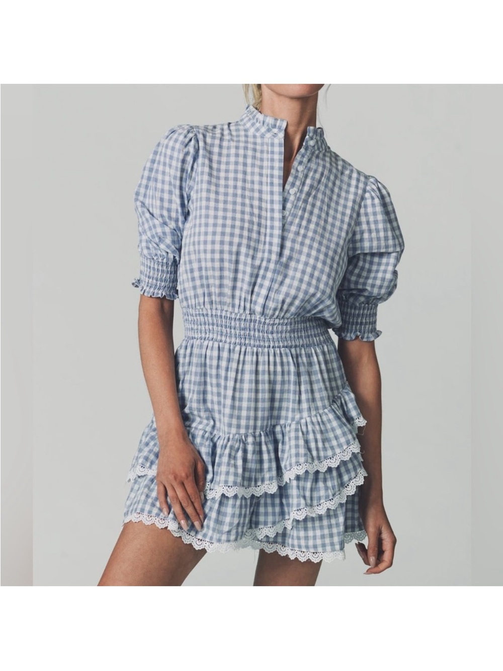 The Shirt by Rochelle Behrens Brigitte Dress - Gingham Sz Large